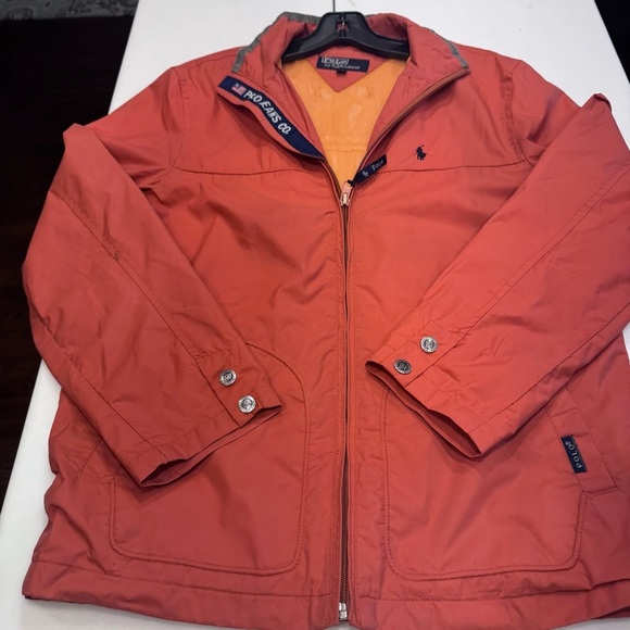 Polo Ralph Lauren Sport Vintage Woman’s Jacket Zip Up Orange Mesh Lining Size L - Picture 14 of 14